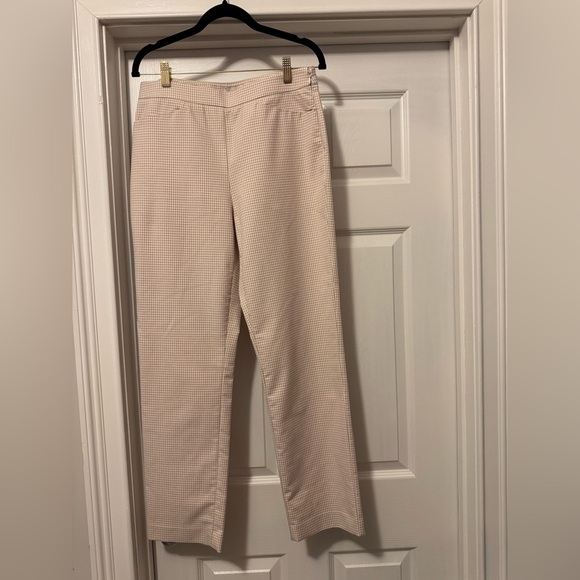 LOFT Tan Straight Leg Pants with Relaxed Fit - Picture 1 of 9